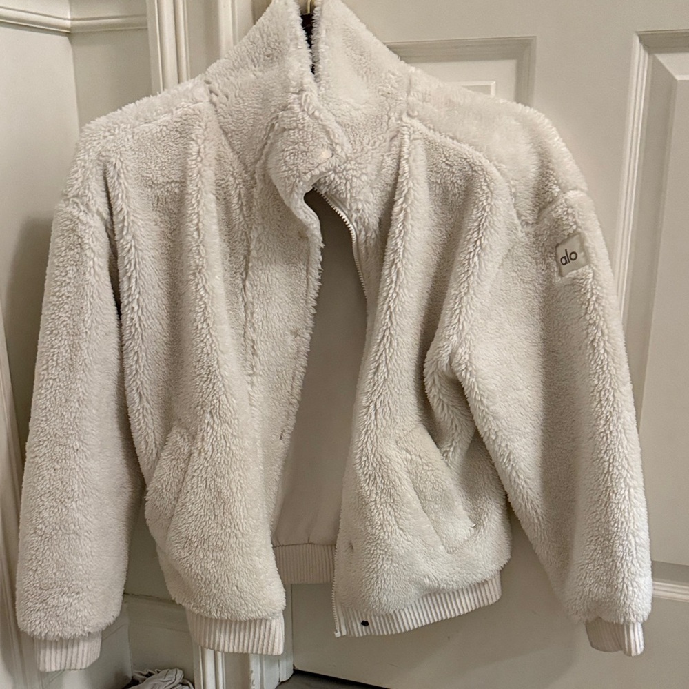 ALO Yoga Cream Bomber Jacket